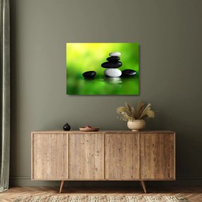Sklenený obraz - Kamene na relaxáciu (70x50 cm)