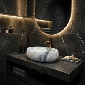 Rea Linda Granit umývadlo, 49 x 34 cm, imitácia kameňa-granit lesklý, REA-U2514