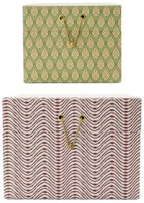 House Doctor Úložný kartónový box Red/Khaki Červený