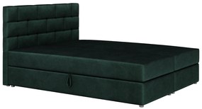 Kontinentálna posteľ 180x200 cm Waller Comfort (tmavozelená) (s roštom a matracom). Vlastná spoľahlivá doprava až k Vám domov. 1056383