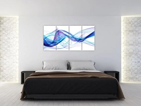 Obraz: abstraktné modrá vlna
