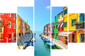 Obraz - Ostrov Burano, Benátky, Taliansko (150x105 cm)