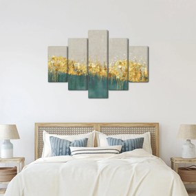 Obraz - Textúra so zlatým dekorom (150x105 cm)