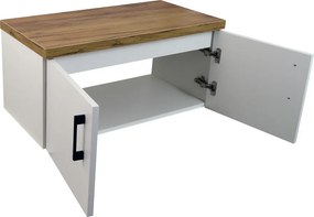 Comodo Kúpeľňová skrinka pod doskové umývadlo Agria II W 80-HD - biela/zlatý dub
