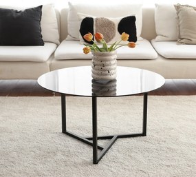 Konferenčný stolík Trio Black s tmavým sklom