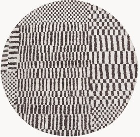 Prateľný okrúhly koberec do interiéru/exteriéru Berber