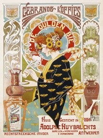 Obrazová reprodukcia Coffee Shop Advert (Art Nouveau Café) - Alphonse Mucha, (30 x 40 cm)