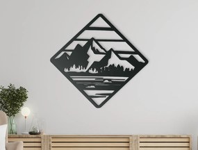 drevko Vyrezávaný moderný obraz Hory