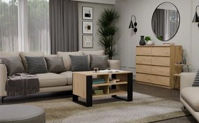 Konferenčný stolík LAWA Modern 4P Slim II dub artisan/čierny