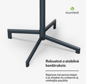 Blumfeldt UrbanEdge bistro stôl, barový stôl, 60 cm, skladací, prášková farba, odolný voči poveternostným vplyvom