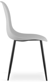 AKCIA Svetlosivá stolička OSAKA s čiernymi nohami II. akosť