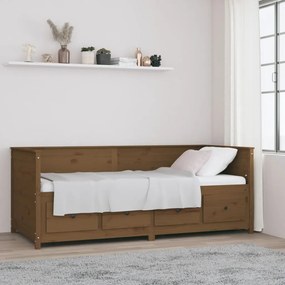 Denná posteľ medovo-hnedá 80x200 cm borovicový masív