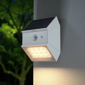 LED nástenné solárne svietidlo so senzorom LED/2,5W/3,7V IP65 1200 mAh biele