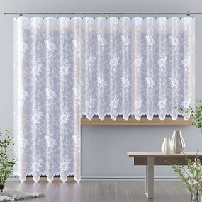 Žakarová záclona 660/D85 biely/250. Tovar na mieru