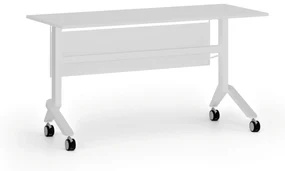 Mobilný stôl PRIMO MOVE, 1400 x 600 mm, biela podnož, biela