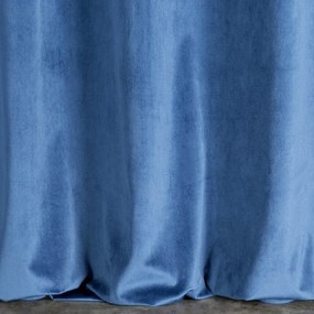 Námornícky modrý zamatový záves na páske JOVITA 140 x 270 cm