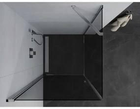 Mexen Pretoria sprchovací kút 70x70cm, 6mm sklo, chrómový profil-šedé sklo, 852-070-070-01-40