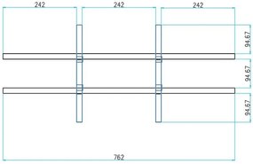 Triediaci regál s dverami PRIMO WHITE, 800 x 420 x 1781 mm, 9 priehradok, biela