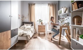 Biela jednolôžková posteľ Vox Concept, 90 × 200 cm