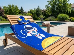 Detské pončo GALAXIO modré Rozmer: 60 x 120 cm