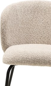 Jedálenská stolička LARISA buklé béžová/čierna