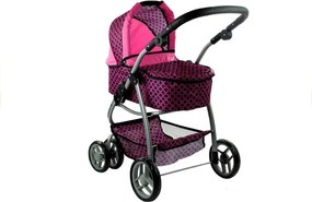 Kočík pre bábiky Alice Deep, kočík, prenosná postieľka 2v1