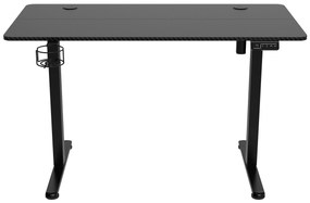 Výškovo nastaviteľný elektrický herný stôl SHADOW GAMER 1.0 120 cm čierny