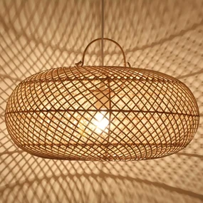 Ratanová lampa Esra stredná