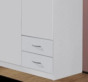 Šatníková skriňa Case, 91 cm, biela