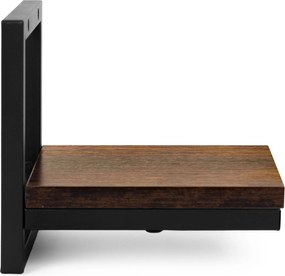 Nástěnný stojan na květiny MELODY 17x17 cm hnědý/černý