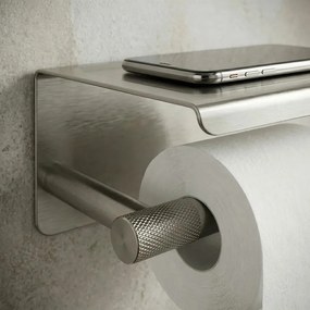 Držiak na toaletný papier s poličkou REA MODERN 6613 nikel kartáčovaný