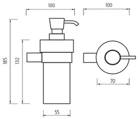 NIMCO BR 11031KN-26 - Nástenný dávkovač mydla BORMO 300 ml biela/lesklý chróm