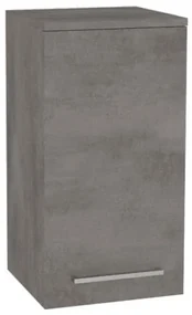 Mereo, Mereo Bino kúpeľňová skrinka horná 63 cm, pravá, Multidecor, Betón tmavosivý, MER-CN696BET2