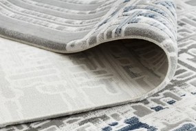 Koberec AKRYL VALS 5047 Abstrakcia sivý / slonia kosť