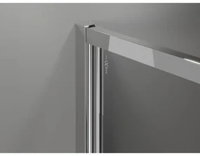Mexen Exo, sprchovací kút s krídlovými dverami 70 x 70 cm, 6mm číre sklo, chrómový profil, 817-070-070-01-00