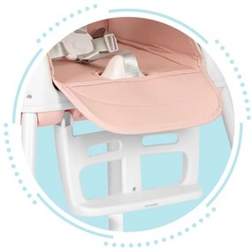 Detská stolička na kŕmenie 3v1 skladacia Ecotoys Pink