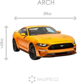 Ford Mustang textilní prelepiteľná nálepka na stenu 46 x 25 cm