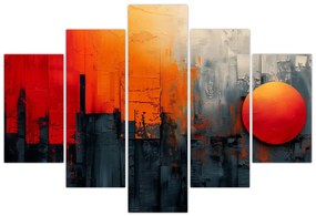Obraz - Abstraktná maľba mesta (150x105 cm)