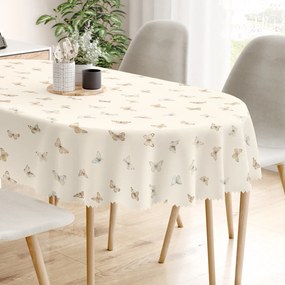 Goldea oválny teflónový obrus - motýle 140 x 280 cm