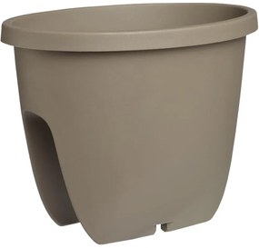 Truhlík Balconia na zábradlie plast hnedosivý 30 cm