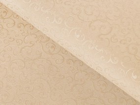 Biante Teflónový okrúhly obrus TF-092 Ornamenty - béžová light Ø 70 cm