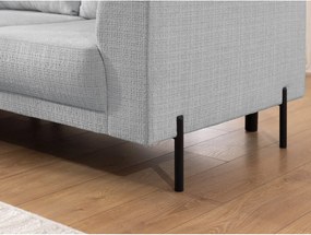 Svetlosivá ženilková rohová pohovka (ľavý roh/do L) Mauris – Ropez