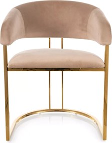 SI Tulipe Velvet stolička béžová