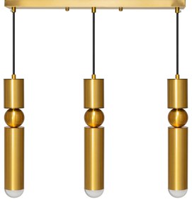 Toolight - Závesná stropná lampa 3xG9 APP471-3CP, zlatá, OSW-00905