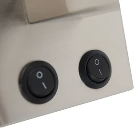 Moderná nástenná lampa oceľ s flexibilným ramenom - Brescia Combi