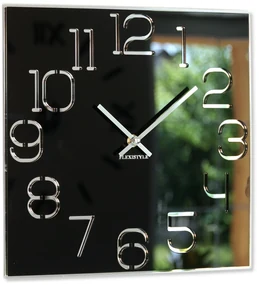 Dekorstudio Moderné nástenné hodiny DIGIT čierne - 50cm