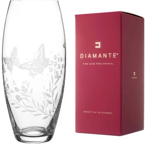 Diamante sklenená váza Butterfly Barrel 30 cm