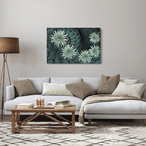 Obraz - Zelené kvety (90x60 cm)