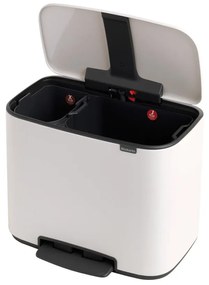 Biely nášľapný oceľový odpadkový kôš na triedený odpad 34 l Bo – Brabantia