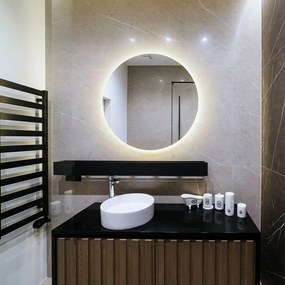 Podsvietene okrúhle kúpeľňové zrkadlo fi 70 cm  Teplé svetlo (3000K)
